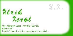 ulrik kerpl business card